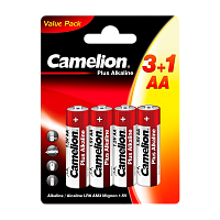 Батарейка Camelion Plus LR6 AA BL3+1 Alkaline 1.5V (4/48/576) 