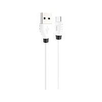 Кабель HOCO X27 USB (m)-microUSB (m) 1.2м 2.4A TPE белый (1/30/300)