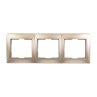 Рамка Smartbuy 3-местная горизонтальная шампань "Венера"