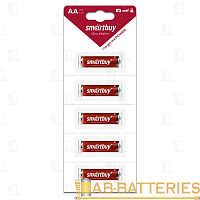 Батарейка Smartbuy LR6 AA BL5 Alkaline 1.5V отрывные (5/60/600)