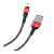 Кабель HOCO X26 USB (m)-Type-C (m) 1.0м 2.0A нейлон черный красный (1/30/300)