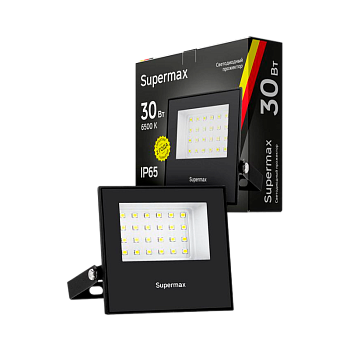 Прожектор светодиодный Supermax 30W IP65 6500К дневной (1/60)