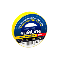 Изолента Safeline ПВХ 15мм*20м желтый (10/200)
