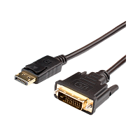 Кабель Atcom AT9504 DVI-D 25 (m)-DisplayPort (m) 1.8м силикон 1080P черный в пакете (1/100)