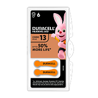 Батарейка Duracell ACTIVAIR ZA13 BL6 Zinc Air 1.45V (6/60/600)