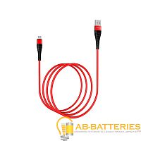 Кабель Borofone BX32 USB (m)-microUSB (m) 1.0м 2.4A нейлон красный (1/360)