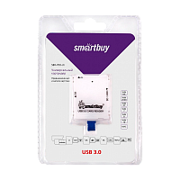 Картридер Smartbuy 700 USB3.0 SD/microSD/MS/M2 белый (1/20)