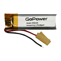 Аккумулятор Li-Pol GoPower LP501335 PK1 3.7V 180mAh с/з (1/10/250)