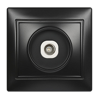 Розетка Smartbuy телевизионная 1-местная 75Ом 5-862МГц черная "Венера"