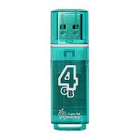 Флеш-накопитель Smartbuy Glossy 4GB USB2.0 пластик зеленый