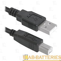 Кабель Defender USB04-06 USB (m)-USB B (m) 1.8м силикон ver.1.4 черный (1/25/250)