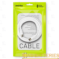 Кабель Smartbuy K-TV233-60 TV (m)-TV (f) 3.0м силикон серый (1/60)