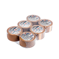 Скотч Noname ПП 48мм*66м 43мкм упаковочный акрил 6шт. коричневый (6/36)