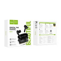 Наушники внутриканальные HOCO EW54 bluetooth 5.3 с микр. черный (1/20/200)