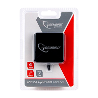 USB-Хаб Gembird UHB-242 4USB USB2.0 черный (1/60)