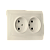Розетка Smartbuy 2-местная без заземления 10А бежевая "Венера"