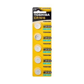 Батарейка Toshiba CR1616 BL5 Lithium 3V (5/100) 