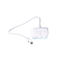 Автомобильное З/У HOCO C1 2USB 3.1A 3 прикуривателя белый (1/9/90)