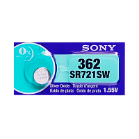 Батарейка Sony 362 (SR721SW) BL1 Silver Oxide 1.55V (10/100/1000) 