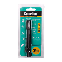 Фонарь ручной Camelion LED51533 LED от батареек 2хААA 3 режима+ZOOM черный (1/6/36)