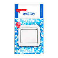 Розетка Smartbuy "Марс" 1гн. 16A С/З керамика с крышкой белый