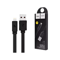 Кабель HOCO X5 USB (m)-Lightning (m) 1м 2.4A ПВХ черный (1/30/300)