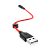 Кабель HOCO X21 Plus USB (m)-Lightning (m) 0.25м 2.4A силикон черный красный (1/30/300)