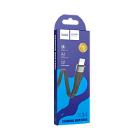 Кабель HOCO X34 USB (m)-Lightning (m) 1м 2.4A силикон черный (1/31/310)