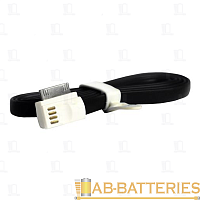 Кабель Smartbuy iK-412m USB (m)-Apple 30pin (m) 1.2м 2.1A силикон магнит черный (1/500)