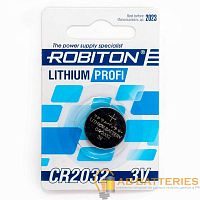 Батарейка ROBITON PROFI R-CR2032-BL1, CR2032 BL1 (1/40/1800)