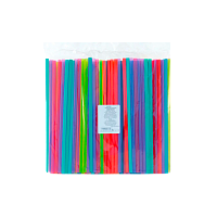 Трубочка, 8 х 240 мм, прямая, цветная, 250 шт/уп, AVIORA (1/24)