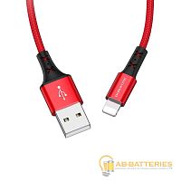 Кабель Borofone BX20 USB (m)-Lightning (m) 1.0м 2.0A нейлон красный (1/648)