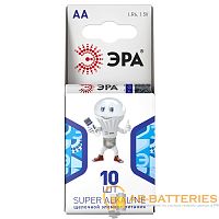 Батарейка ЭРА Super LR6 AA BL10 Alkaline 1.5V компактный (10/100/600/18000) 