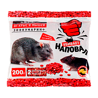 Зерно Наповал Зоокумарин+ от крыс и мышей 200г (1/50)