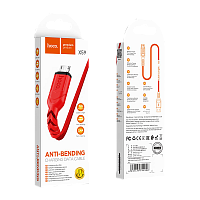 Кабель HOCO X59 USB (m)-microUSB (m) 1м 2.4A нейлон красный (1/30/300)