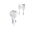 Автомобильное З/У HOCO Z36 2USB 2.1A с кабелем Type-C белый (1/14/140)