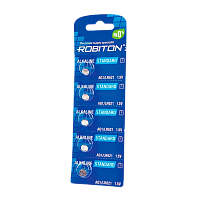 Батарейка ROBITON STANDARD R-AG1-0-BL5 (0% Hg) AG1 LR621 364 164 LR60 BL5  5/100