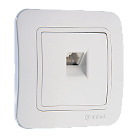 Розетка телефонная Makel Lillium 1гн. белый 70014