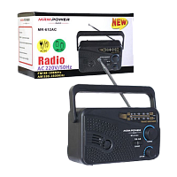 Радиоприемник MRM-Power MR-612AC пластик Jack3.5 черный (1/40) 