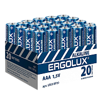 Батарейка Ergolux LR03 AAA БОКС20 ПРОМО Alkaline 1.5V (20/480) 