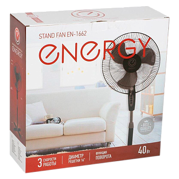 Вентилятор напольный Energy EN-1662 60W черный