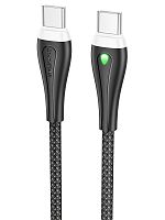 Кабель Borofone BX100 Type-C (m)-Type-C (m) 1м 3.0A 60W TPE черный (1/360)