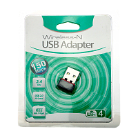 Wi-Fi адаптер Без бренда WD-1511B 2.4 ГГц 150Мбит USB 802.11 без антенны черный (1/500)