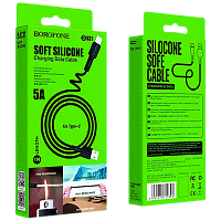Кабель Borofone BX31 USB (m)-Type-C (m) 1м 3.0A силикон черный