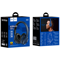 Наушники полноразмерные HOCO W28 bluetooth 5.0 с микр. microSD синий (1/30) 