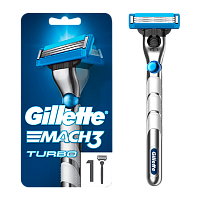 Бритва Gillette "MACH3 TURBO" 3 лезвия 1 кассета без подставки ENG (1/6) 