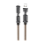 Кабель HOCO S22 USB (m)-Lightning/2xType-C 1.2м 3.0A ткань черный (1/16/160)