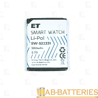 Аккумулятор ET SW-522331-DZ09 3.7В, 380мАч, DZ09/LQ-S1, для Smart Watch "широкий"