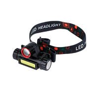 Фонарь налобный Без бренда YYC 101/ HT 665 от батареек power bank черный