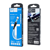 Кабель GFPower MAG18T USB (m)-Type-C (m) 1м 2.4A ПВХ магнит белый (1/200/800)